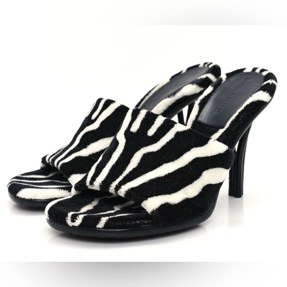 Bottega Veneta Black and White Zebra Heels